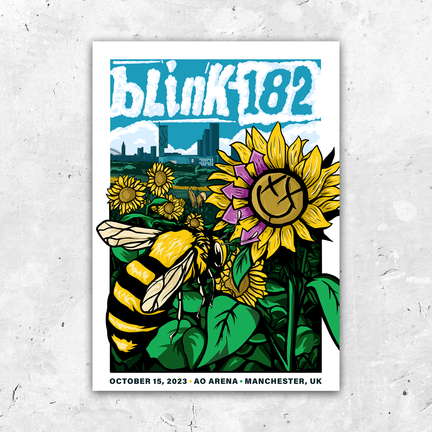 Blink 182 Limited Edition A3 Manchester Tour Poster