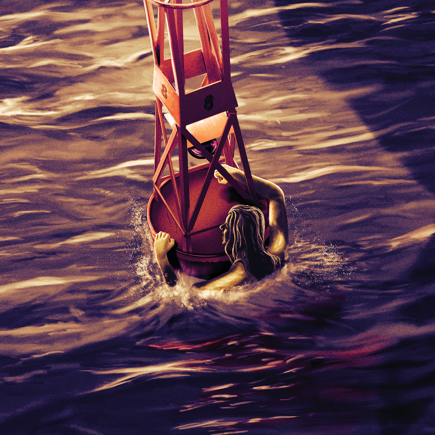 Jaws - 1975 - Alternative Poster - Printed In Blood