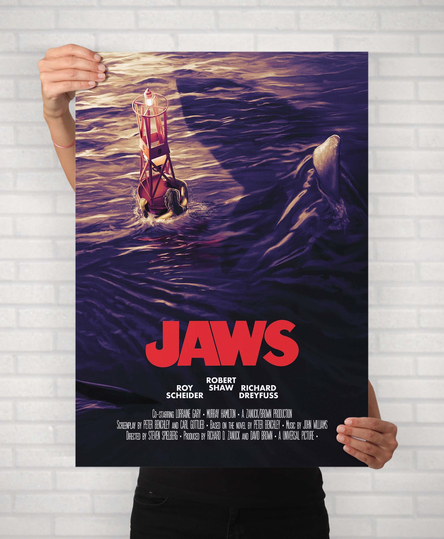 Jaws - 1975 - Alternative Poster - Printed In Blood