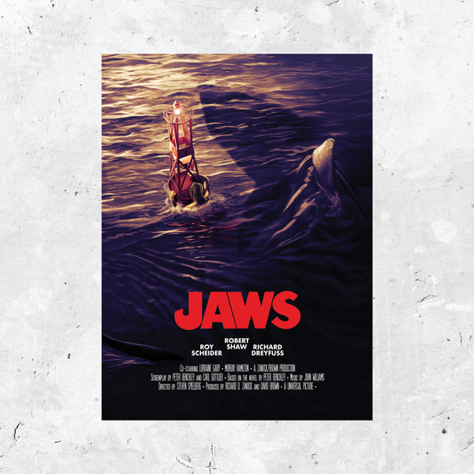 Jaws - 1975 - Alternative Poster - Printed In Blood