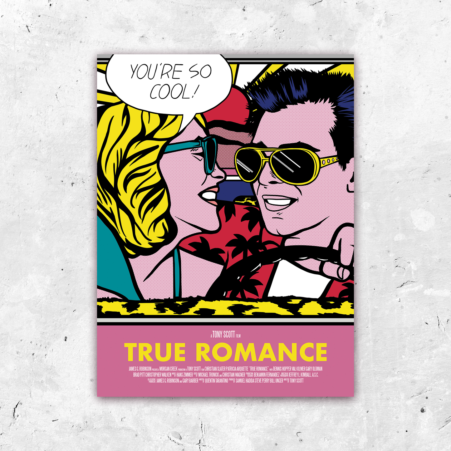 'You're So cool" True Romance / Roy Lichtenstein 18 x 24in Poster - Spoke Art
