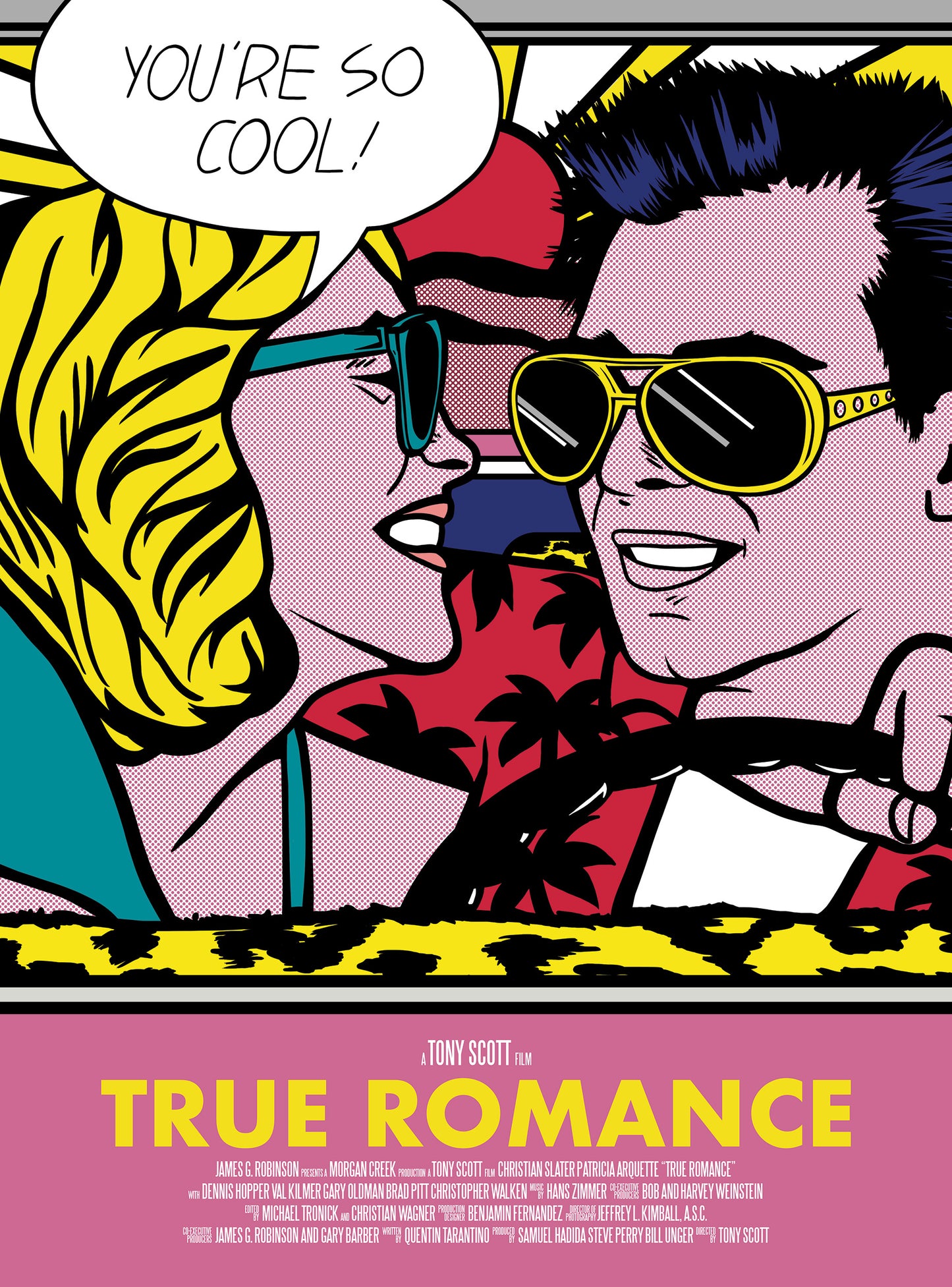 'You're So cool" True Romance / Roy Lichtenstein 18 x 24in Poster - Spoke Art